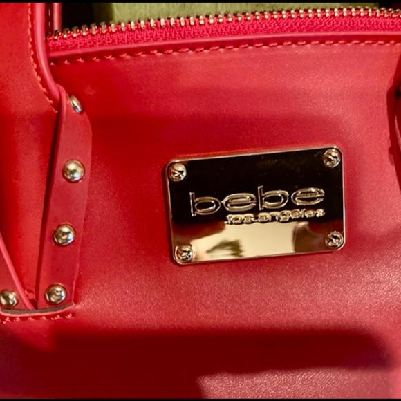 Vibrant Red Bebe Clairee Dome Satchel Bag *see description* - Picture 3 of 10